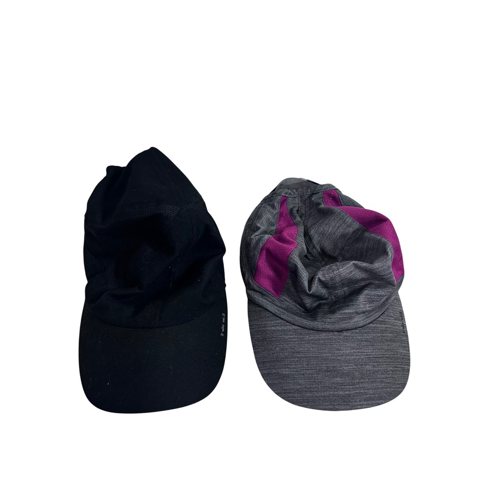 Hind Running Hats Lot 2 OS Gray Black Magenta Mesh Performance Caps Women